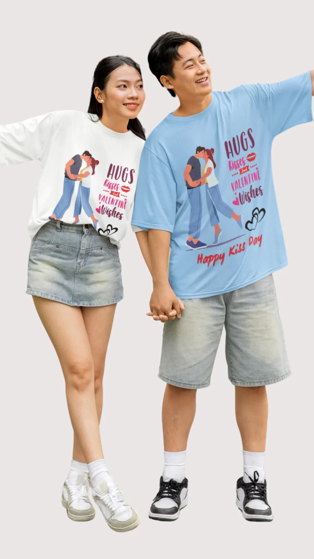 Hugs & Kisses – Oversized T-Shirt