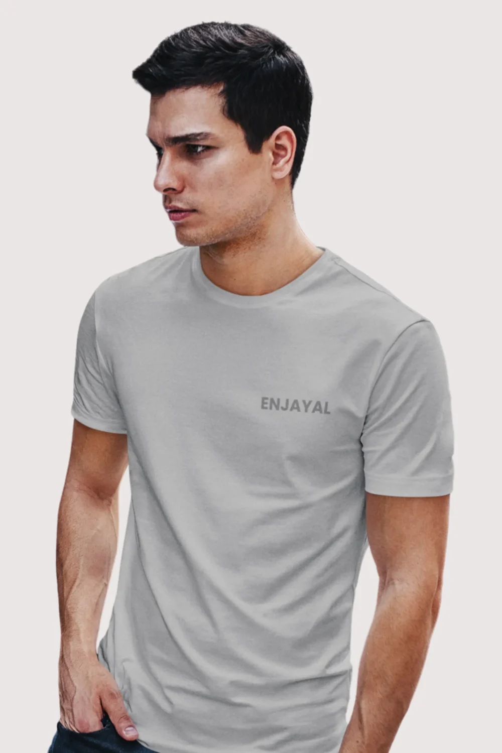 Grey Melange - Regular Fit Premium t Shirt