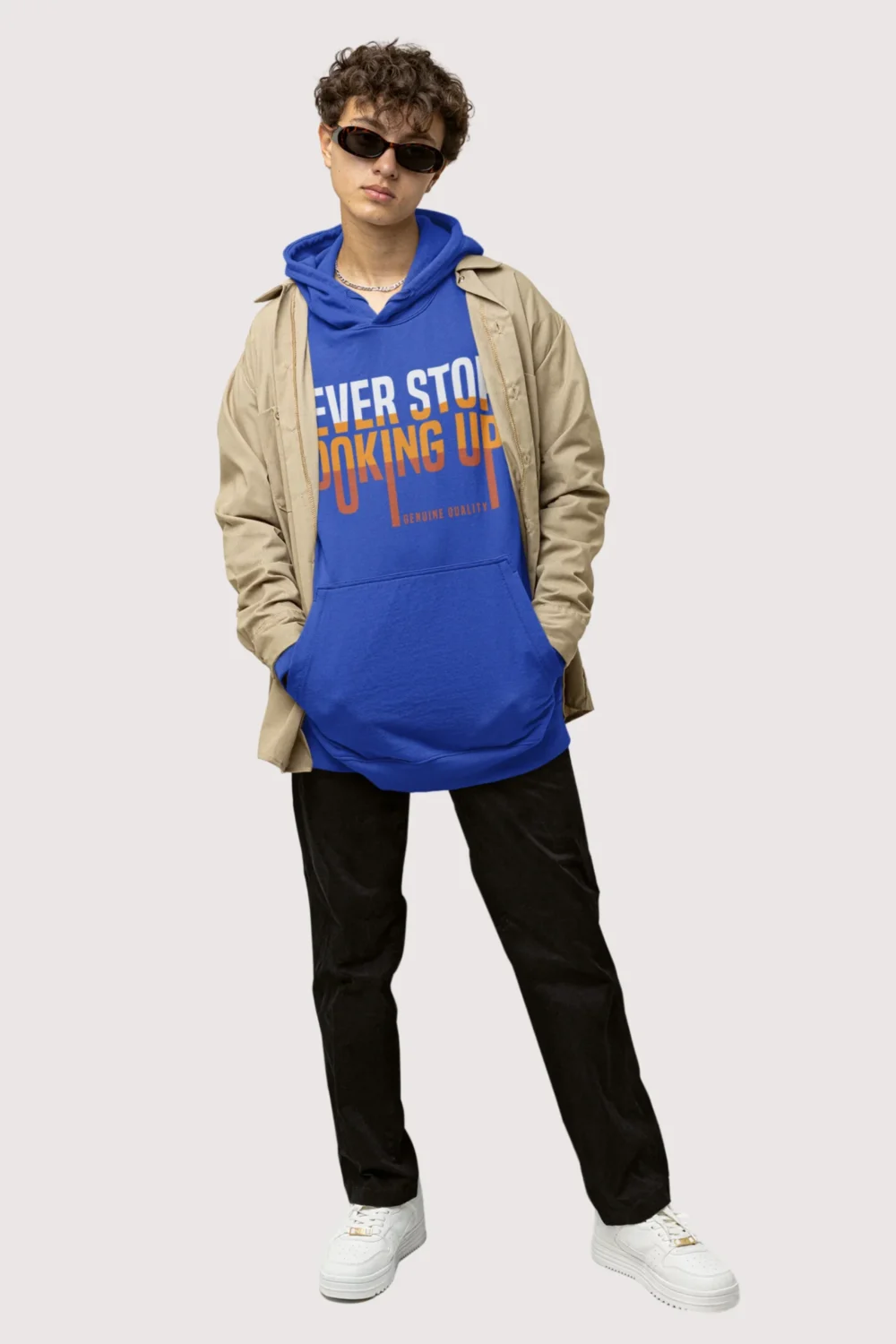 Never Stop Text aesthetics Hoodie