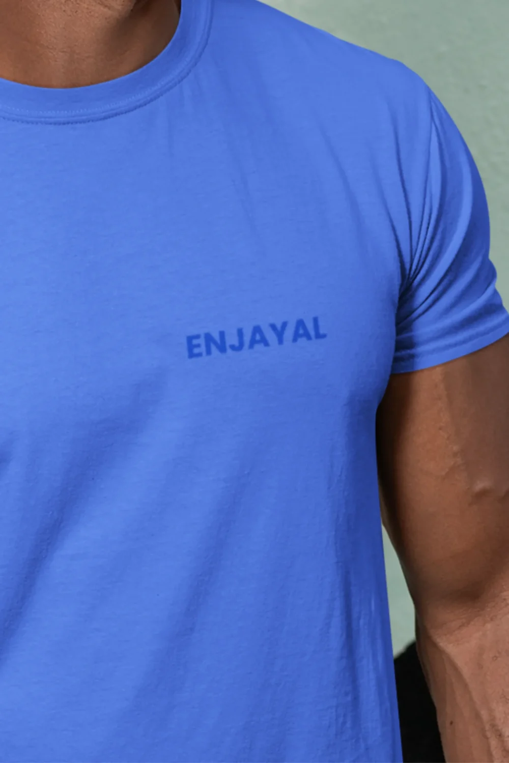 Royal Blue Enjayal Premium Regular Fit T shirt