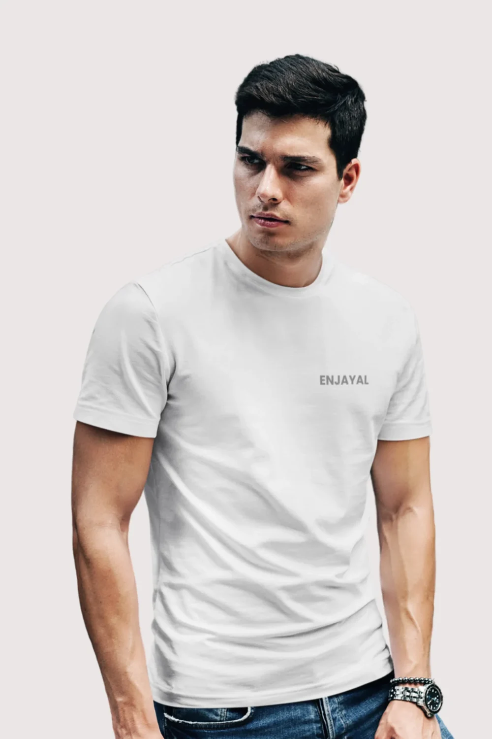 Grey Melange - Regular Fit Premium t Shirt