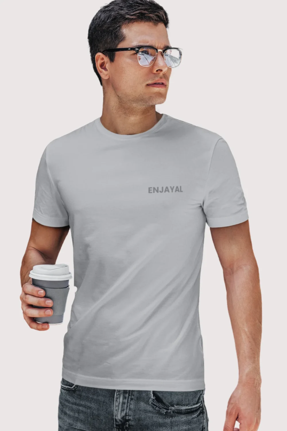 Grey Melange - Regular Fit Premium t Shirt