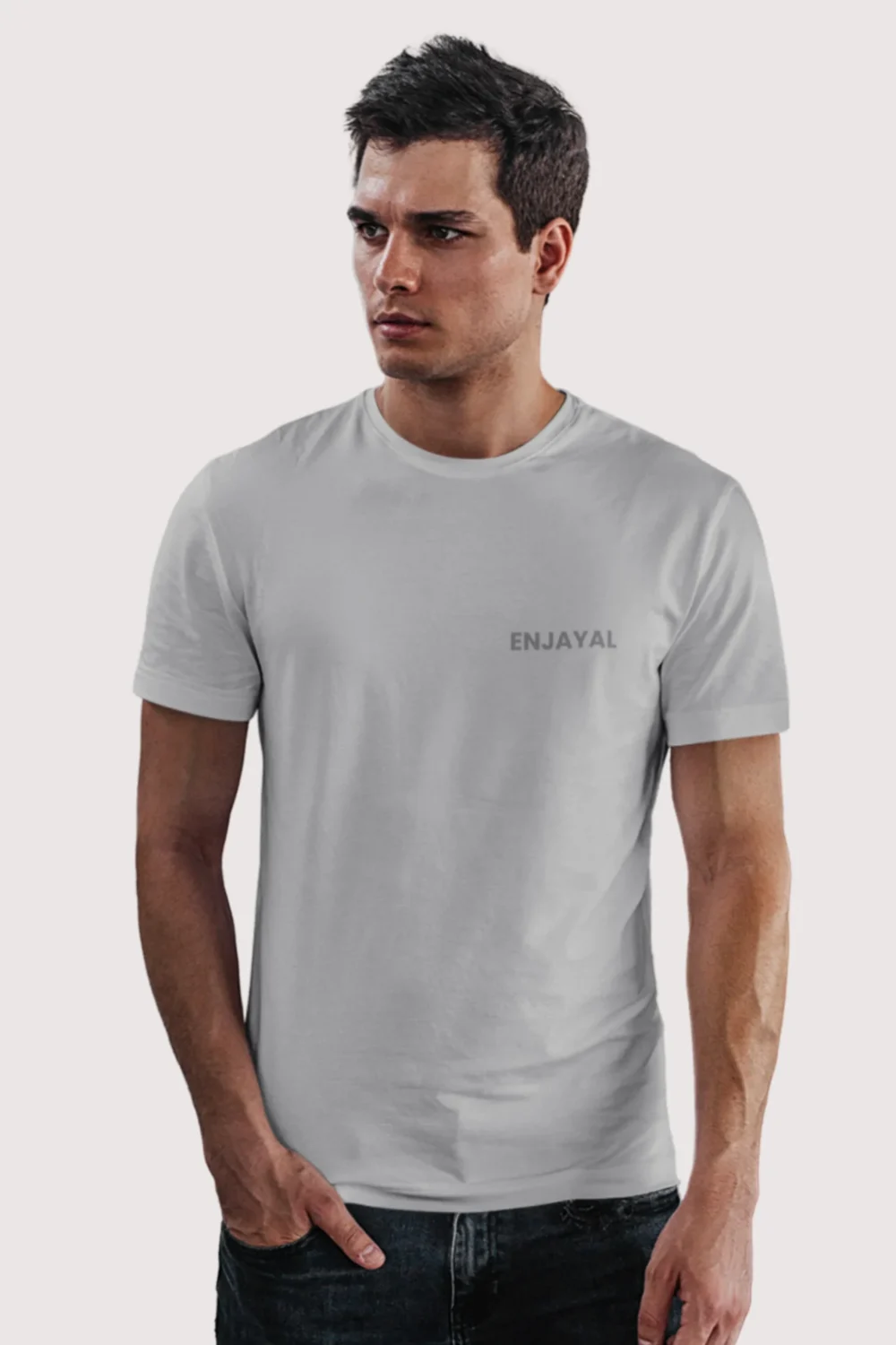 Grey Melange - Regular Fit Premium t Shirt