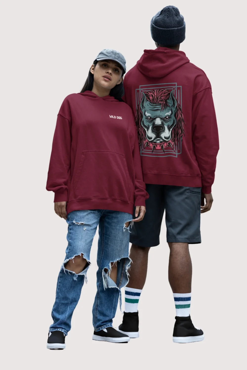 Wild Dog Graphic Pullover unisex Hoodie